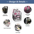 thumbnail image 4 of ALAZA Clear Backpack Elegant Flowers-r3 PVC Transparent BookBag, 4 of 7