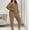 a23002_Khaki, variant on Plus Size Pajamas Sets for Women Nightwear 2 Pieces , Long Sleeved Tops and Pants Lightweight Womens Pajamas