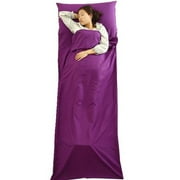 Lightweight Sleeping Bag Liner with Built-in Pillow Case For Camping