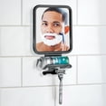 thumbnail image 2 of mDesign Large Modern Metal Suction Shaving Mirror Center for Bathroom - Black, 2 of 6