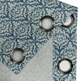 thumbnail image 4 of Ambesonne Damask Grommet Curtain, Blue Floral Pattern, 50" x 72", Blue White, 4 of 6