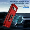 thumbnail image 2 of for Google Pixel 8 Pro Armor Case with Camera Lens Slide Protection [Military Grade Drop Tested] for Magnetic Car Mount Ring Holder Kickstand Protective Heavy Duty Phone Case,Red+Black, 2 of 10