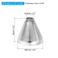 thumbnail image 2 of Uxcell Concentric Reducer, 2 1/2" to 3/4" HVAC Duct Reducer and Increaser Weld Pipe Fittings Pipe 304 Stainless, 2 of 6
