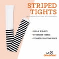 thumbnail image 3 of Striped Tights Costume Accessory for Children, Black and White, S (6/6X), Halloween by Way To Celebrate, 3 of 8