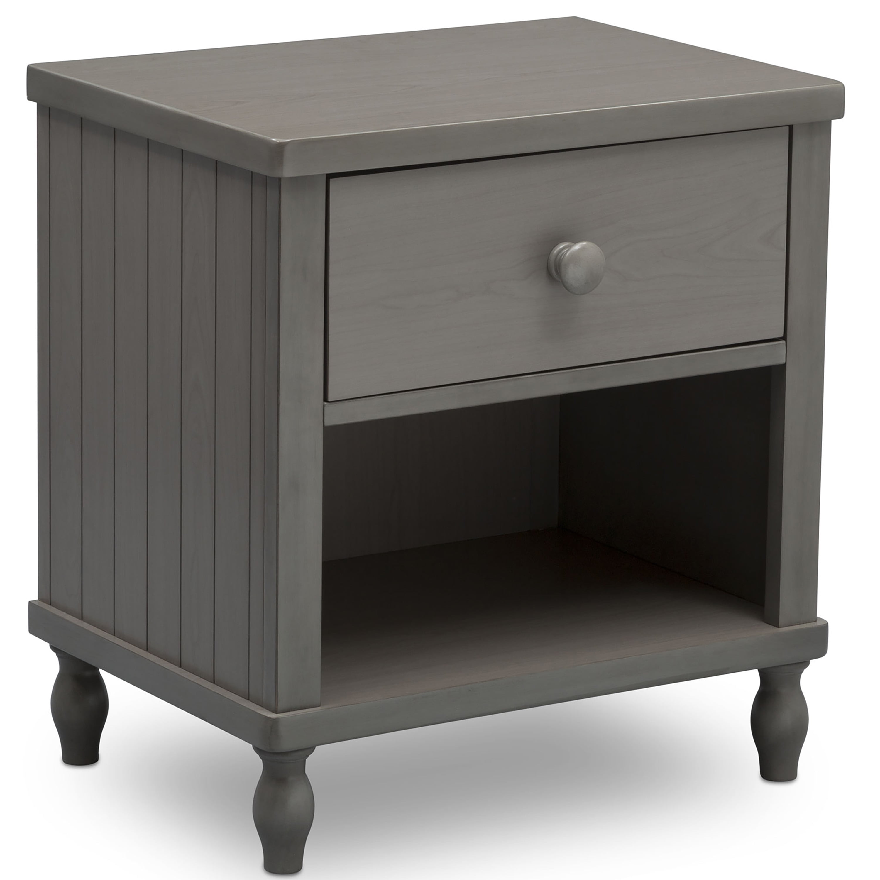 South Shore 12389 Volken 1-Drawer Nightstand-Gray Maple adaki Bedroom  Furniture Nightstands