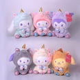 thumbnail image 2 of Sanrio Kawali Kuromi unicornio Hello Kitty My Melody Cinnamoroll almohada de felpa Anime para niños, juguete de dibujos animados, Colección para regalo, 23CM, 2 of 4