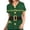Armée Verte, variante sur EGNMCR Sarraus pour Femmes Mode Femmes Impression de la Saint-Patrick Manches Courtes Col en V Hauts Uniforme de Soins Infirmiers de Travail Cadeaux de la Saint-Patrick pour Femmes