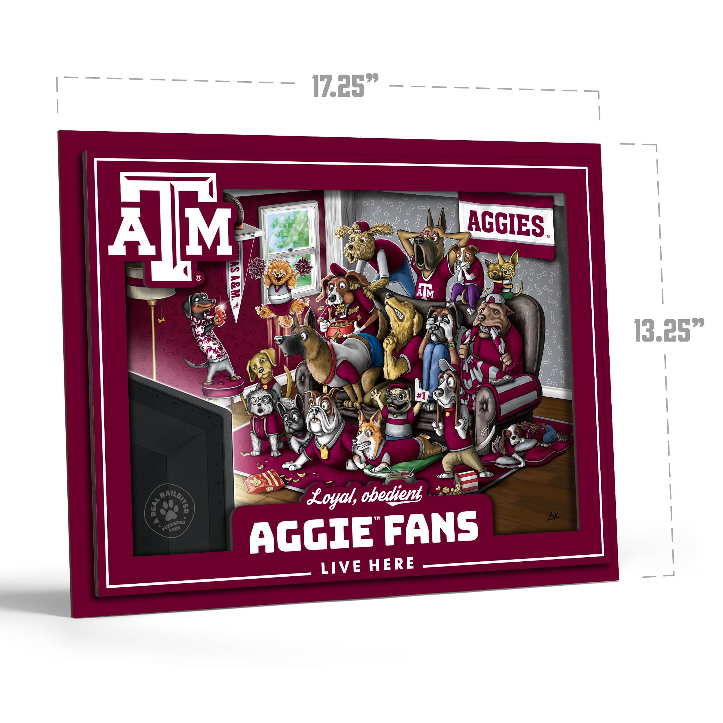 YouTheFan NCAA Texas A&M Aggies Purebred Fans Wall Art