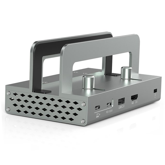 Estación de acoplamiento Conector de audio Concentrador Cargador rápido Concentrador USB para Mac (Once en uno)
