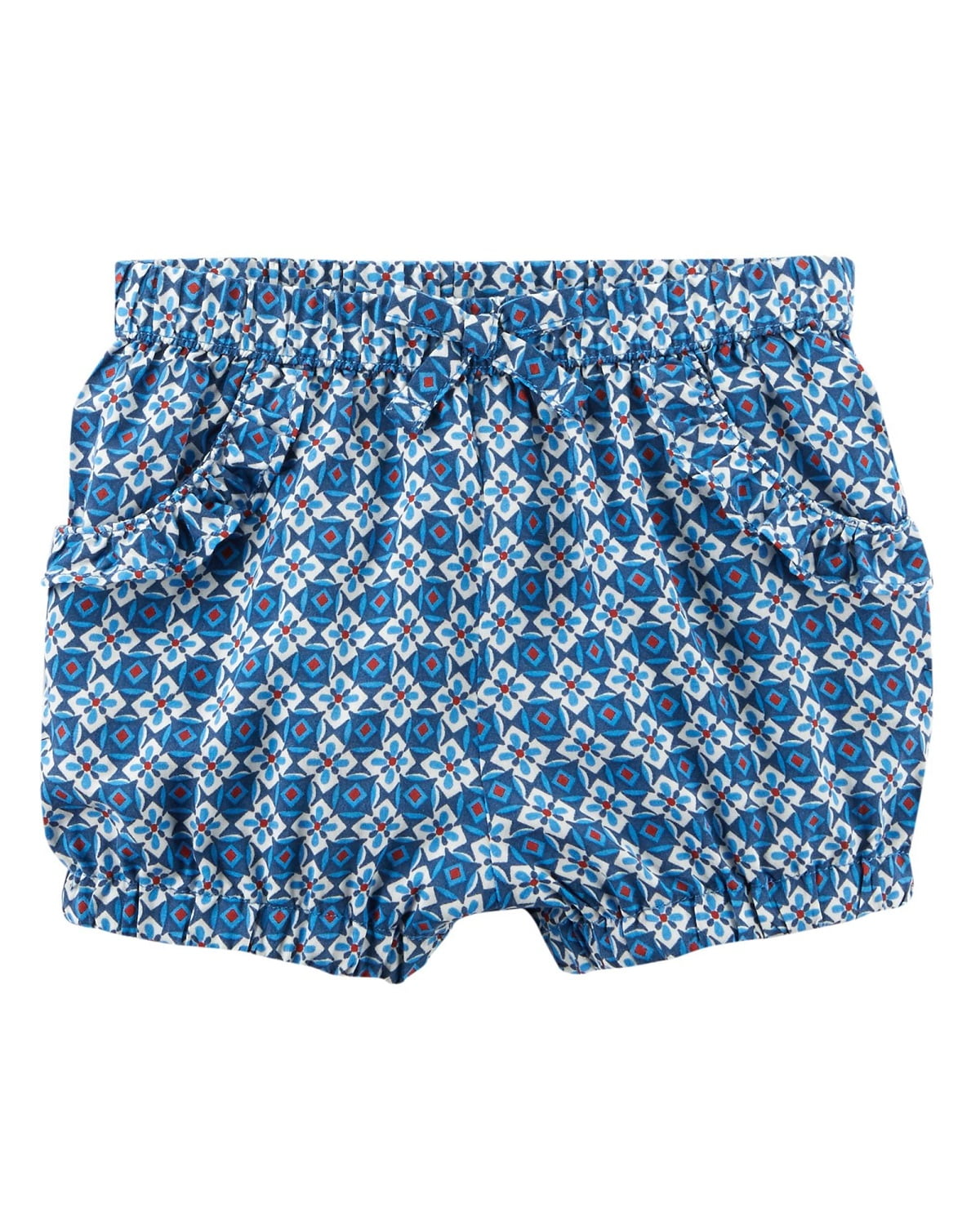 Carter's Carter's Baby Girls' Geo PullOn Bubble Shorts, Blue, 6 Months