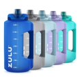 thumbnail image 1 of ZULU Goals - Botella de agua grande de medio gal&oacute;n de 64 onzas con marcador de tiempo motivacional, boquilla de paja cubierta y asa de transporte, perfecta para gimnasio, hogar y deportes,, 1 of 9