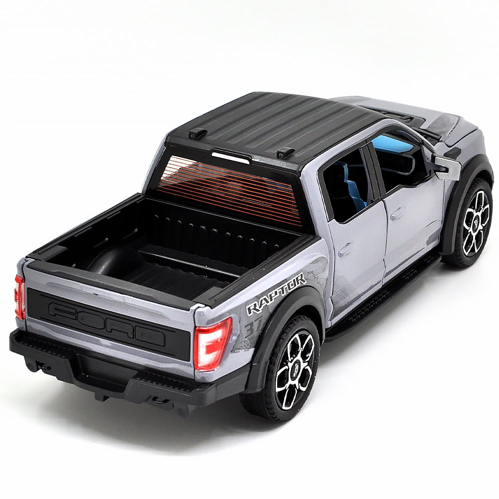 1: 20 Suitable for Ford Raptor F150 alloy die-casting metal car model, with sound, light and rebound functions, children's toy car collection, boys' birthday gift