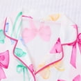 thumbnail image 5 of Conairie Pajama Sets for Women Valentine Bow Print Casual Button Down Shirt And Shorts Pj Set Loungewear Soft Two Piece Holiday Sleepwear White XL, 5 of 6