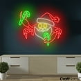 thumbnail image 3 of Craftnamesign Crab Santa Neon Sign, Seafood Store LED Light, Christmas Wall Art, 3 of 5