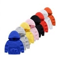 thumbnail image 4 of Uccdo 1-8T Toddler Boys Girls Cotton Solid Sweatshirt Hoodies, Kids Cute Hooded Tops Pullover Fall Winter Clothes, 4 of 4