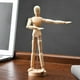 thumbnail image 3 of Maniquí de madera maniquí articulado artistas para dibujar figura humana boceto dibujo pintura hogar oficina escritorio decoración Ecomeon no, 3 of 4