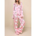 thumbnail image 1 of Conjunto de pijama navideño para mujer, con estampado de Papá Noel, árbol de Navidad y botas, camisetas, pantalones y conjuntos de 2 piezas para estar en casa, 1 of 1