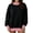 Black, variant on Women's Gingham Check Contrast Sweatshirt Ghalytn Mock Neck Drop Shoulder Loose Pullover Top
