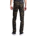 thumbnail image 4 of Victorious Mens Camouflage Skinny Fit Jeans AR169 - OLIVE/CAMO - 32/34, 4 of 6