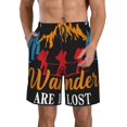 thumbnail image 1 of Balery Not All Who Wander Are Lost Hiking Traje de Baño Estilo Hawaiano para Hombre, Shorts de Secado Rápido con Bolsillos-Medium, 1 of 6