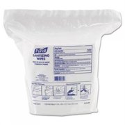 Gojo 911502 Premoistened Sanitizing Wipes, Nonwoven Fiber, 5 in. x 8 in., 1500-Refill