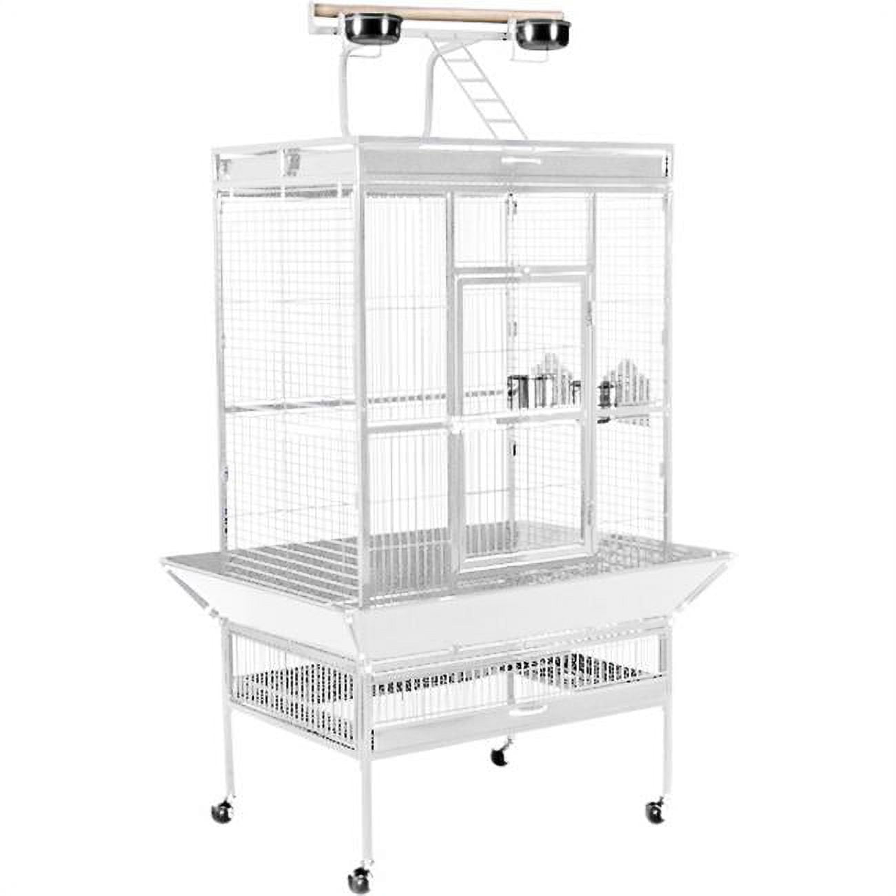 Prevue Pet Products Wrought Iron Select Cage - Chalk White 30x22x63
