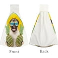thumbnail image 4 of Hanging Towels 1 Pcs, Dish Towels Dog with Sunglasses Holding Pineapple Absorbent Hand Towels with Hanging Loop Washcloth for Bathroom Kitchen, 4 of 6