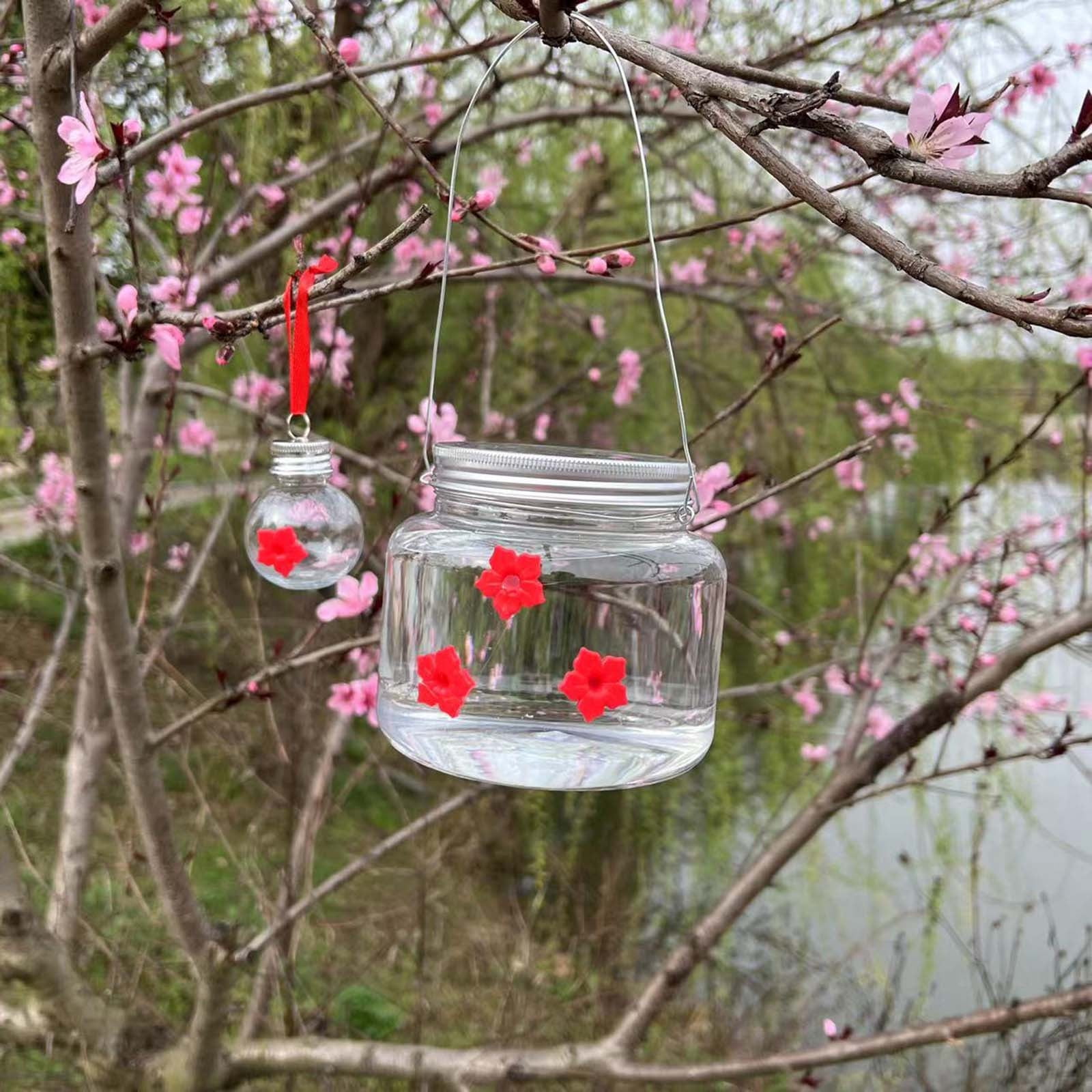AuroraX Outdoors Hummingbird Feeder Kit,2 Pcs Hanging Plastic Rustproof Bird Feeder with Bird Feeder Hanger and Clean Brush Yard Outdoor 2026 Decor