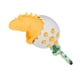 thumbnail image 2 of Juguetes para masticar para perros con forma de huevo de dinosaurio, resistente a las mordeduras, cepillo de dientes para perros, juguetes para masticar para el cuidado Dental del perro, naranja, 2 of 12