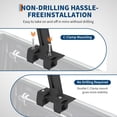 thumbnail image 6 of Heavy Duty Adjustable Truck Bed Rack, 35.4-71" Aluminum Two-Bar Ladder Rack with 8 No-Drill C-Clamps, 800 lbs Capacity for Kayak, Surfboard, Lumber & Ladders, 6 of 9