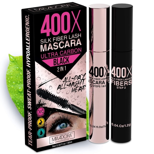 Máscara MIA ADORA 400X Pure Silk Fiber Lash Ultra Black