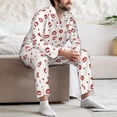 thumbnail image 7 of Sikiie Lips Kiss Mens Pajama Set, Soft Warm Long Sleeve Sleepwear, Cozy Button-Down Pjs for Men-, 7 of 7
