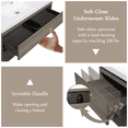 thumbnail image 3 of 42" Floating Bathroom Vanity with Sink, Wall-Mounted Storage Cabinet with Solid Surface Top Basin and Soft Close Drawers Fully Assembled, Ash Grey 24V11-42AG-W1920P385485, 3 of 4