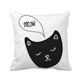 thumbnail image 1 of Black Cat Head Oreiller Animal Mewing Housse de Coussin de Canapé, 1 of 3