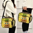 thumbnail image 5 of 6L Leakproof Lunch Tote with Thermal Lining Lunch Bag Picnic Cooler Bag Yellow Pineapple, 5 of 9
