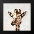 thumbnail image 2 of Barnes, Victoria 15x15 Black Modern Framed Museum Art Print Titled - Giraffes Gaze II, 2 of 5