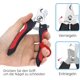 thumbnail image 5 of Tijeras Cortaúñas para Perros y Gatos - Cortaúñas Profesionales de Acero Inoxidable con Lima de Uñas, Cortaúñas de Alta Calidad con Espaciador para Mascotas (Rojo, S) JM, 5 of 5