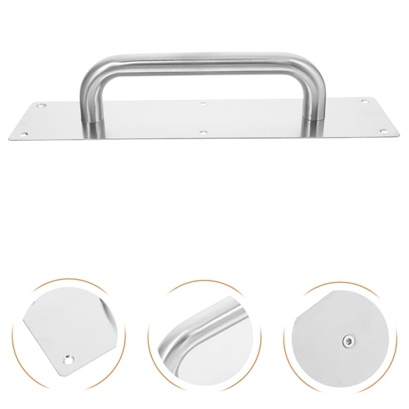BESTYASH Door Push Plates Door Plate Handle Stainless Steel Design in Office Spaces 1Set