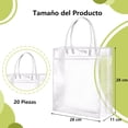 thumbnail image 2 of Bolsas de Regalo Grandes de PVC Transparente con Asa, 20 Piezas Reutilizables Bolsitas de Dulces de Plástico para Boda Recuerdos, Fiestas, Cumpleaños, 2 of 4