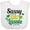 AA-White, variant on Inktastic Saint Patrick's Day Sassy Lil' Lassie with Shamrocks Girls Baby Bib