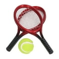 thumbnail image 1 of Raqueta de Tenis en Miniatura, Raqueta de Tenis Dollhouse 1:12 Simulacia de Escala 4 piezas para niños, 1 of 7