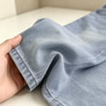 thumbnail image 7 of Women's Fashion Casual High Waist Wide Leg Jeans Loose Fit Simple Style Denim Long Pants Streetwear with Pockets Light Blue M(M), 7 of 7