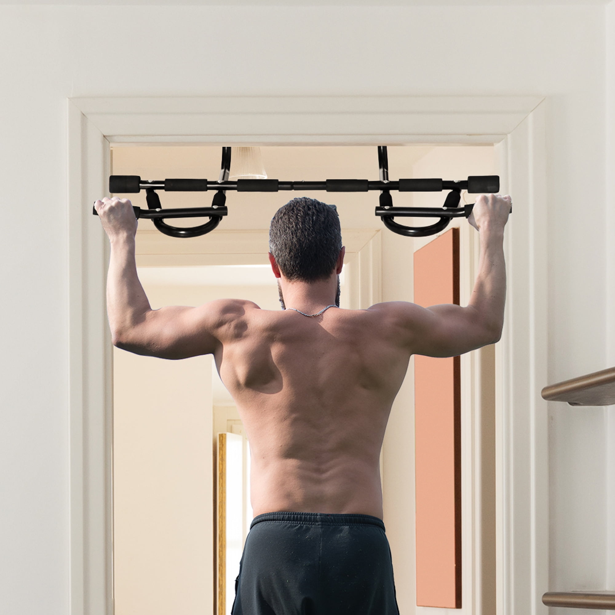 Soozier Doorway Pull Up Bar Multifunctional Chin Up Bar Door Exercise Equipment for Home Gym Walmart