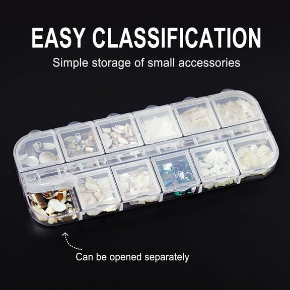 BCZHQQ Small Bead Organizers,12 Pieces Plastic Storage Cases Mini Clear Bead Storage Containers Transparent Boxes with Hinged Lid and Rectangle Clear Craft Supply Case,Summer Clearance