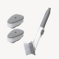 thumbnail image 2 of Usloyux Under $5 Dish Cleaning Brush, Automatic Soap Dispensing Scrub Brush, Kitchen Sink Brush with Replaceable Heads, Multi-Surface Cleaning Brush with Comfort Grip, Dishwasher Safe Cleaning Brush, 2 of 9