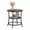 Antique Wood, variant on EDX 2-Tier Round Side Table Nightstand, 21.65" Diameter x 21.85" H, Steel Frame with Grey Wood Grain, for Small Living Room & Bedroom Spaces