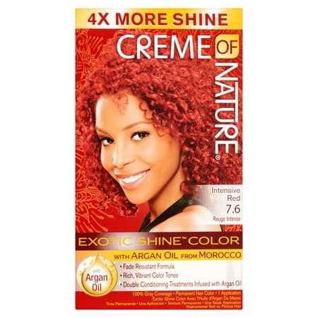 Creme of Nature Exotic Shine Color Intensive Red 7.6 Permanent Hair Color, 1