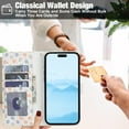 thumbnail image 4 of Dteck for iPhone 17 Pro Wallet Case with Card Holder, Shockproof PU Leather Flip Cover with RFID Blocking Protective Phone Case with 3 Card Slots Kickstand & Wrist Strap for Women and Men, B, 4 of 8