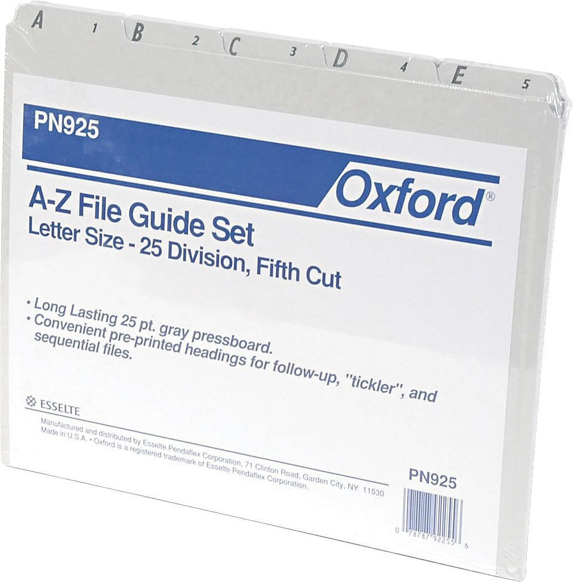 Pendaflex A-Z Office Supplies, Top Tab Recycled Gray