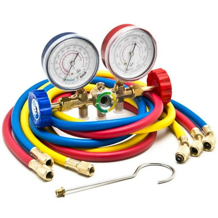 

Biltek HVAC R12 R22 R502 A-C Diagnostic Manifold Gauge Kit - Multicolor